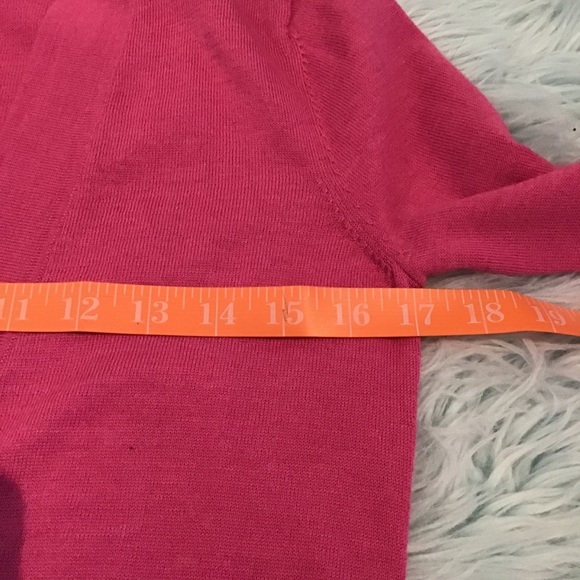 Loft Hot Pink Wool Blend Cardigan size S - Picture 6 of 7